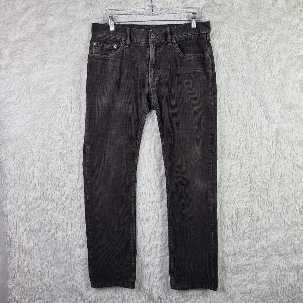 Banana Republic Pants Mens 32x30 Gray Corduroy Pima‎ Cotton Straight Leg Retro